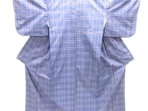 アンティーク　格子織り出し本場大島紬着物